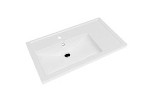 Тумба с раковиной Misty Фостер 80 белая глянцевая - 3