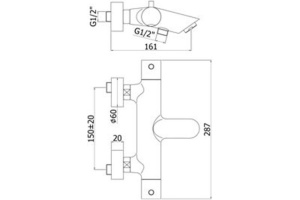 Термостат Paffoni Light LIQ022CR для ванны - 2