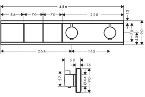 Термостат hansgrohe RainSelect для скрытой установки 2 функции - 2