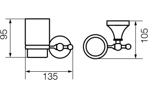 Стакан Veragio Gialetta VR.GIL-6440.BR бронза - 3