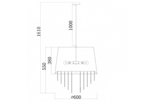 Подвесной светильник Escada Charm 652/5S Black - 3