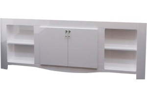 Экран Фэма Бомонд с открытыми полками белый глянец