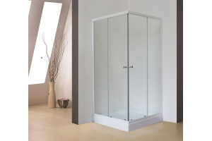 Душевой уголок Royal Bath HP 90x90 с поддоном профиль белый стекло матовое - 2