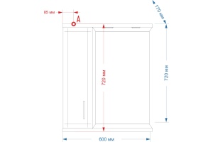 Мебель для ванной Misty Уют 60 с 1 ящиком белая - 3
