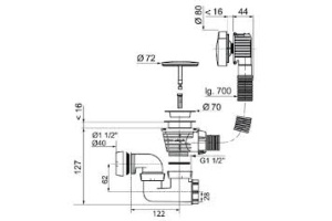 Слив-перелив Jacob Delafon E6D159-CP хром - 2