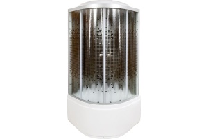 Душевая кабина DETO L810GM+ELBLACK с высоким поддоном, с сиденьем