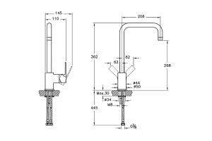 Смеситель для кухни Vitra Flo S хром - 2