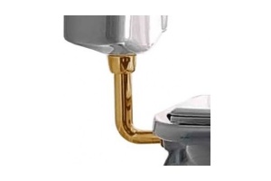 Труба средняя к подвесному бачку Kerasan Retro 757193 бронза