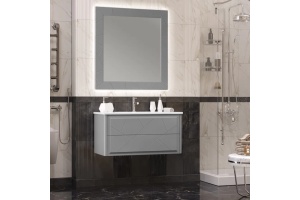 Зеркало с подсветкой Opadiris Луиджи 100 серый матовый - 2