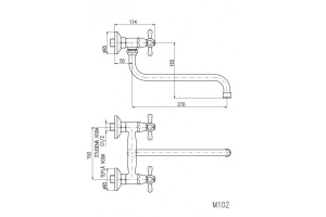 Смеситель для раковины Rav Slezak Morava хром (MK101.5/22) - 2