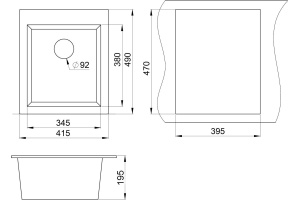 Мойка кухонная Granula GR-4201 пирит - 2