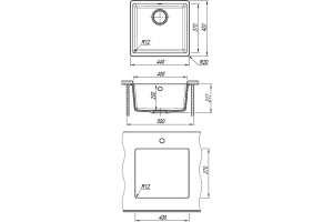 Мойка кухонная Florentina Вега 400 бежевый - 2