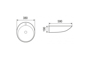 Раковина накладная Weltwasser WW ELBACH 1037 59 белый (10000004582) - 2