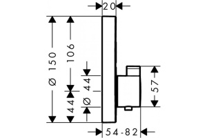 Смеситель для душа Hansgrohe ShowerSelect с термостатом шлифованная бронза - 2
