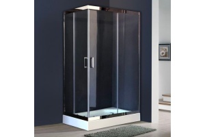 Душевой уголок Royal Bath HP 120х80 R с поддоном профиль хром стекло прозрачное