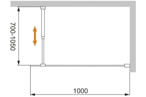 Душевая перегородка Cezares Liberta-L-1-100-C-Cr - 3