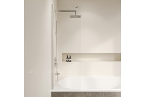  Шторка на ванну RGW Screens SC-056-8 40х150 профиль хром стекло прозрачное - 3