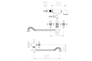 Смеситель Zorg Antic A 7001WDN-BR универсальный - 2