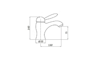 Смеситель для раковины Magliezza Vista хром (50126-cr) - 2