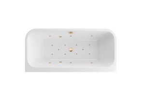 Ванна акриловая Excellent Arana Relax 180х85 с гидромассажем белый - золото