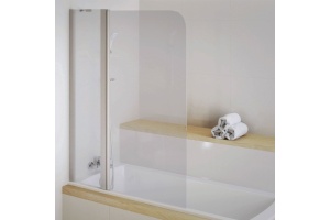 Шторка на ванну Excellent Серия 900 100х145 профиль хром стекло прозрачное