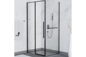 Душевой уголок RGW Stilvoll SV-42-1B 150x90 профиль черный стекло прозрачное