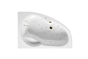 Ванна акриловая Excellent Newa Ultra R 160х95 с гидромассажем белый - бронза