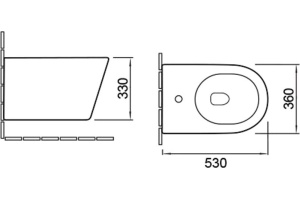 Биде подвесное Vincea Piatti VB1-11G1B золотое, черное - 2