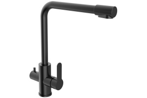 Смеситель Orange Steel для кухонной мойки, черный