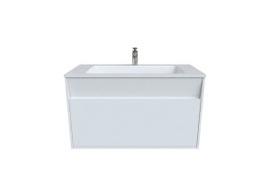 Тумба с умывальником подвесная с ящиками - 3