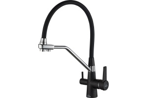 Смеситель Steel Hammer SH 903-6 Black Cr для кухонной мойки