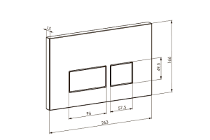 Кнопка смыва для инсталляции Boheme белый (664-W) - 2
