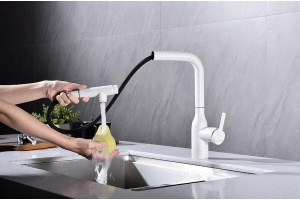 Смеситель для кухни Paulmark Viper белый матовый - 3