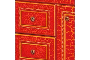 Тумба с раковиной Misty Fresko 75 красная краколет - 3