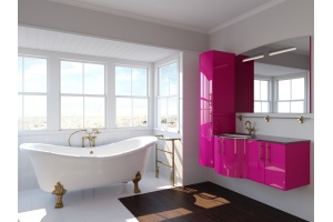 Ванна из искусственного камня Фэма Габриэлла 2 белая, ножки бронза - 2