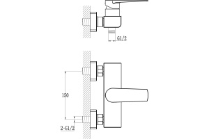 Смеситель BelBagno Carin CAR ESDM CRM для душа - 2