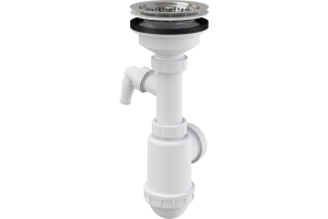 Сифон для мойки A446P с нерж. решеткой D=115 и под