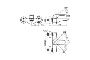 Смеситель для ванны Belbagno Nota хром (NOT-VASM-CRM) - 2