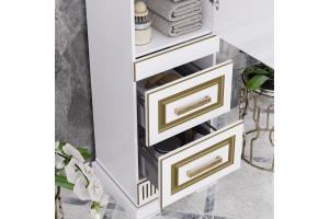 Шкаф-пенал Opadiris Оникс R золотая патина - 3