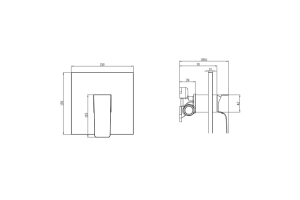 Смеситель для душа встраиваемый Villeroy&Boch Architectura Square золото - 2