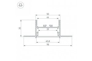 Коннектор угловой Arlight SL-Linia45-Fantom-135 030102 - 3