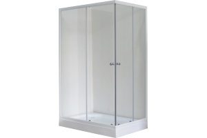Душевой уголок Royal Bath HP 120х80 L с поддоном профиль белый стекло прозрачное