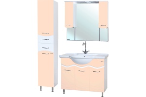 Мебель для ванной Bellezza Мари 105 белая/бежевая - 2