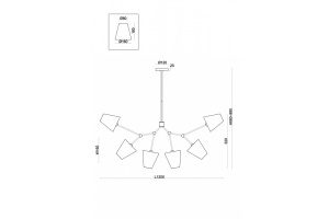 Люстра на штанге Freya Hats FR5370CL-06B - 2