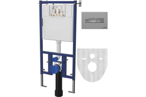 Система инсталляции для унитазов DIWO 4501 с кнопкой смыва 7321 хром матовый
