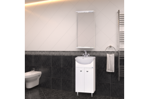 Тумба с раковиной Misty Соло 40 белая глянцевая - 2