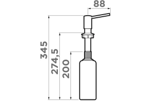 Встраиваемый дозатор для жидкого мыла Omoikiri античная латунь (4995029) - 2
