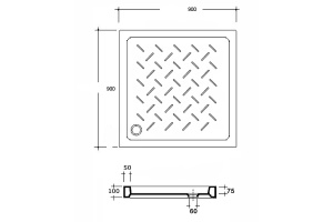 Поддон для душа RGW Ceramics CR-099 90х90 черный - 2