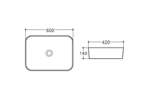 Накладная раковина Vincea 60 белая - 2