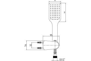 Душевой гарнитур E.C.A. Tiera 102117342EX - 2